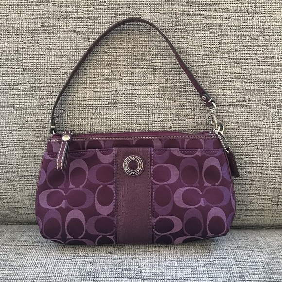 Coach Plum Purple Wristlet Purse - Picture 2 of 9